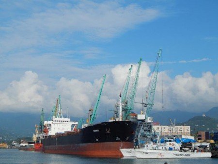 Порт Батуми начал работать, но сотрудники продолжают голодовку