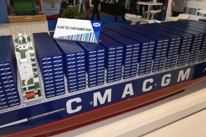 В Китае начали строить гигантские контейнеровозы для CMA CGM