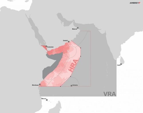 Уменьшена зона высокого пиратского риска
