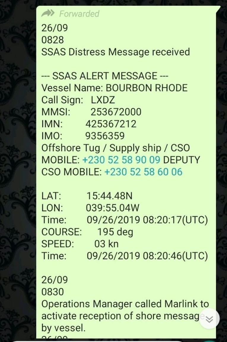 Шестеро украинцев и капитан хорват с BOURBON RHODE могут быть живы: их НУЖНО искать