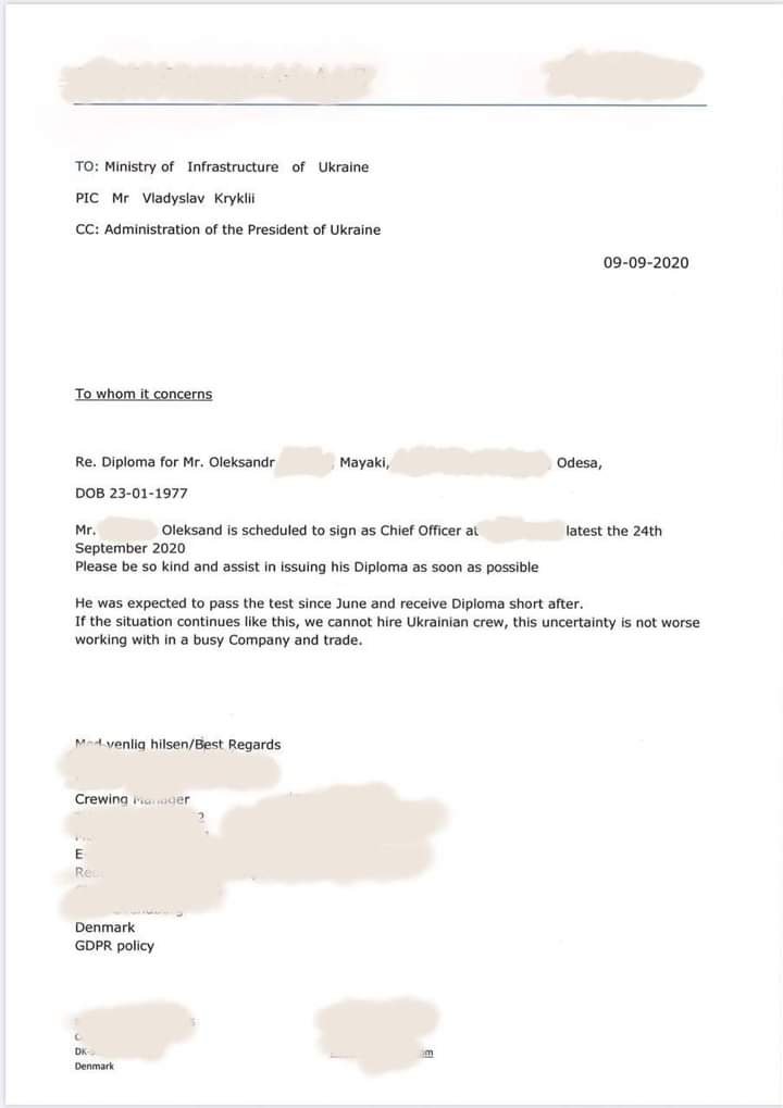 С таким подходом к дипломированию рынок 100% откажется от «украинского моряка»