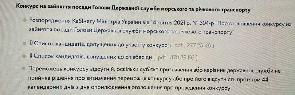Конкурс на главу МорАда заколдовали — в очередной раз победителя нет