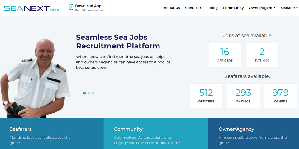 Запущен новый международный ресурс по поиску работы в море