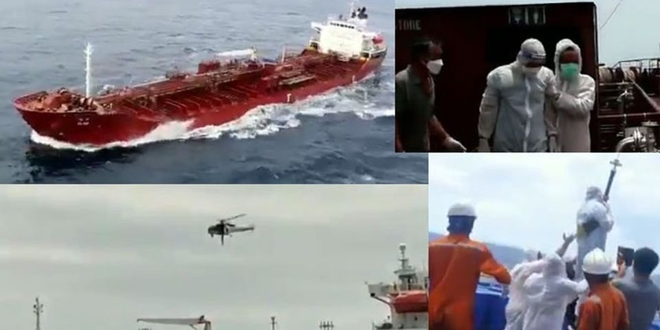 Танкер сменил курс, чтобы с борта экстренно сняли капитана