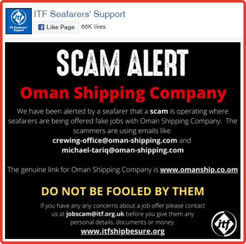 Мошенники предлагают морякам работу от имени системных компаний