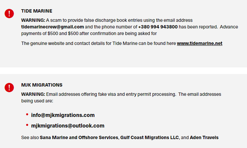 Мошенники настойчивы в своих предложениях «трудоустроить» моряков и «сделать» визу