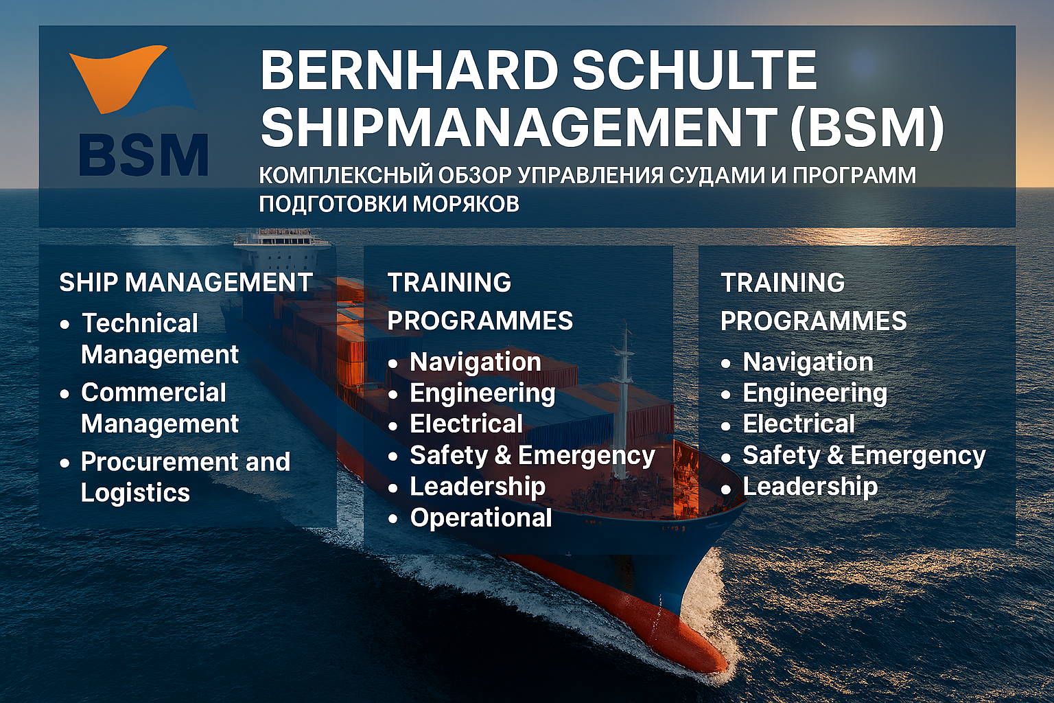 BSM: Обзор управления судами и программ подготовки моряков
