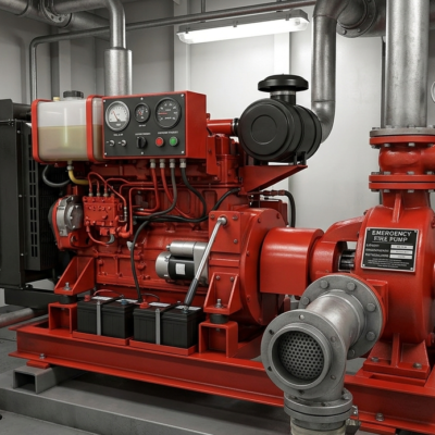 Emergency fire pump